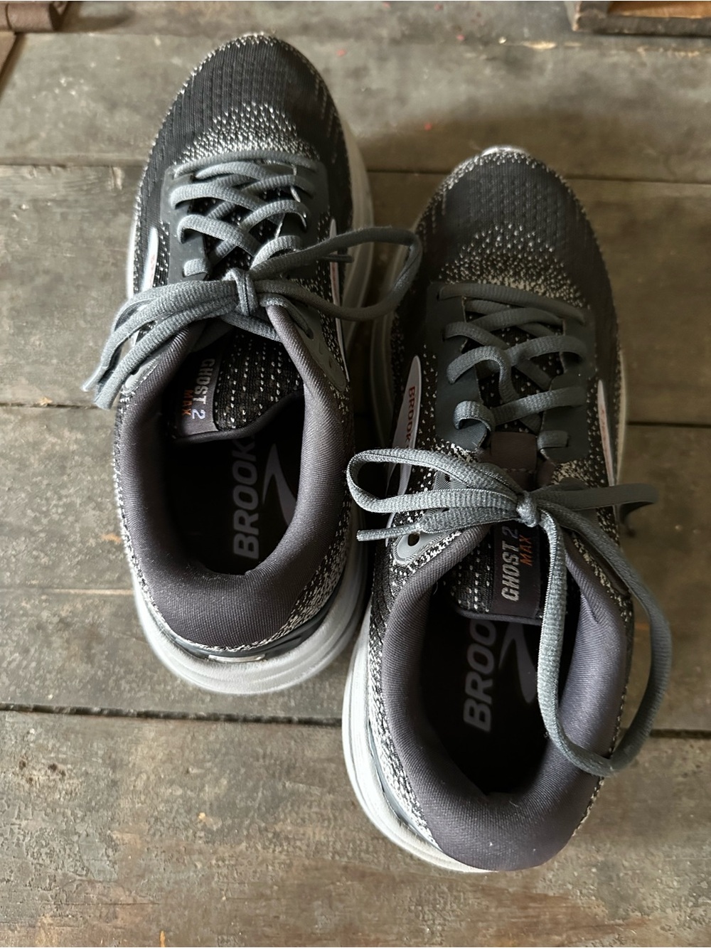 Brooks Women’s Ghost 2 Max Running Sneakers in Gray and Black